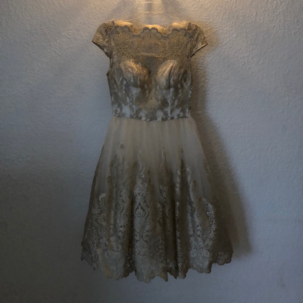 Cream and gold chi chi London dress